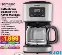 HOMEND COFFEEBREAK 5046H FİLTRE KAHVE MAKİNESİ HOMEND COFFEEBREAK 5046H FİLTRE KAHVE MAKİNESİ